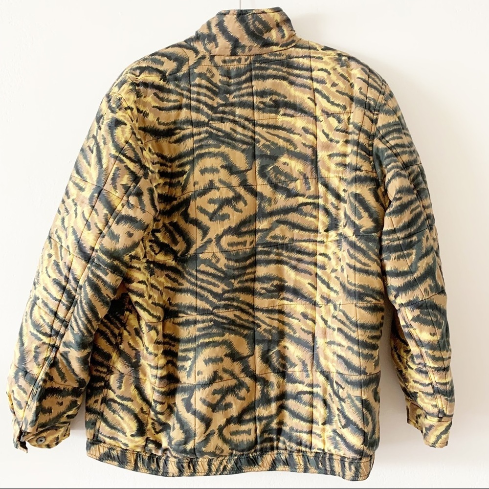 Clio Vintage 90s Animal Print Silk Jacket XL - Picture 8 of 11